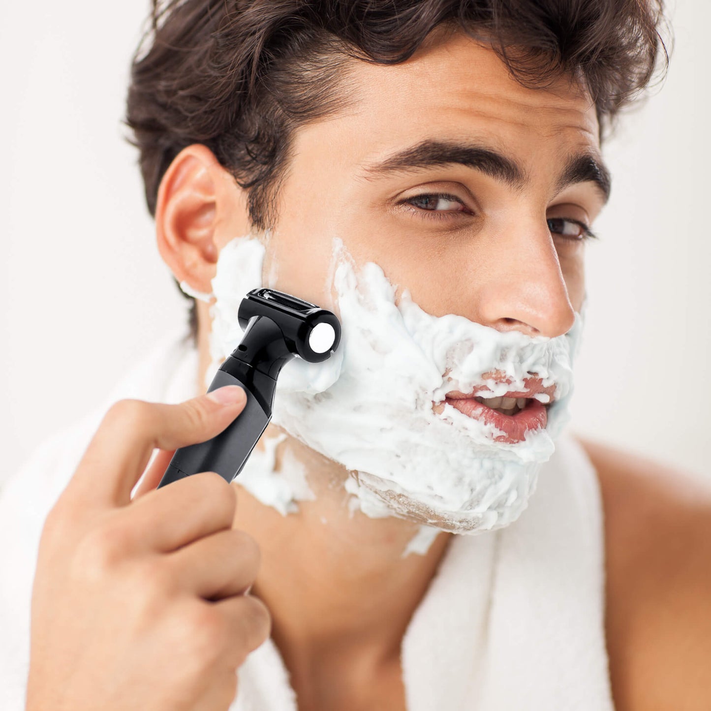 Fixdono Body Hair Trimmer for Men, Waterproof Electric Razor Shaver, Wet/Dry Beard Trimmer, Battery Operated