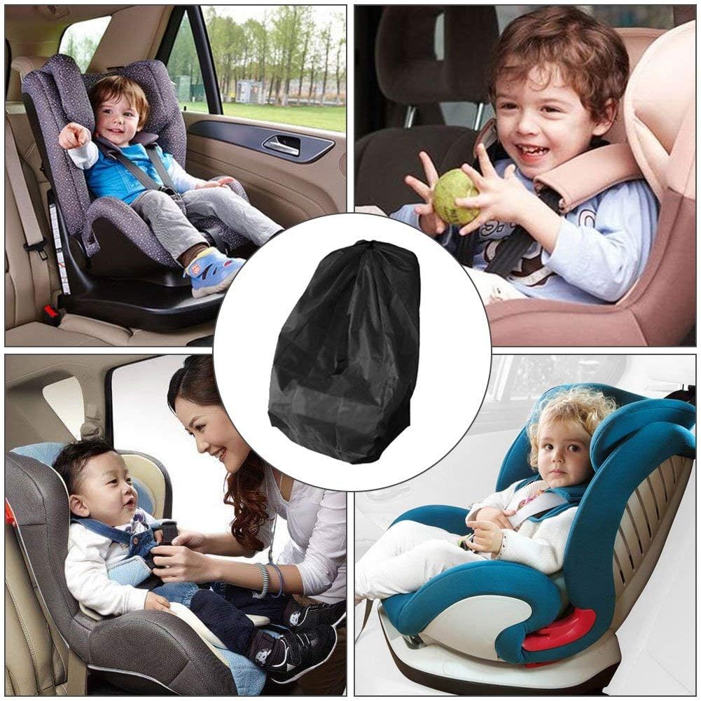 Fixdono Car Seat Travel Bag for Airplane, Easy Carry Durable Gate Check Bag, Carseat Cover for Air Travel, Black 1 Pack