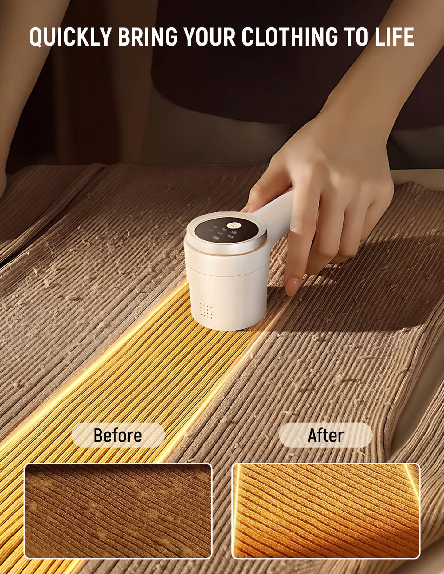 Fixdono Fabric Shaver, Lint Remover Rechargeable, Electric Portable Sweater Defuzzer for Clothes