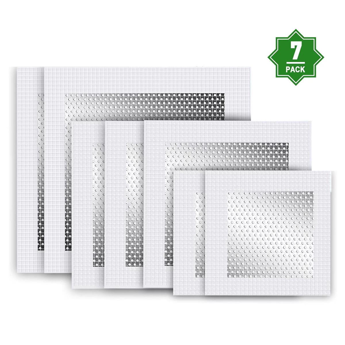 1 Set Drywall Repair Kit 7 Pack, 2/4/6 Inch Drywall Repairs Patch, Wall Repair Patch Kit with Extended Self-Adhesive Mesh