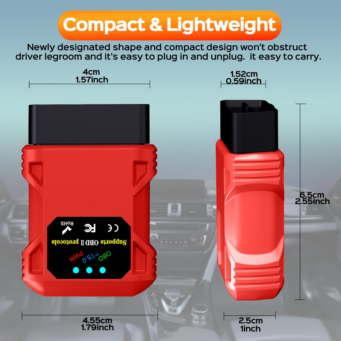 Tidymend OBD2 Scanner Bluetooth, Car Code Reader for iOS & Android, Exclusive APP & No Subscription Fee, OBDII Car Scanner Diagnostic Scan Tool