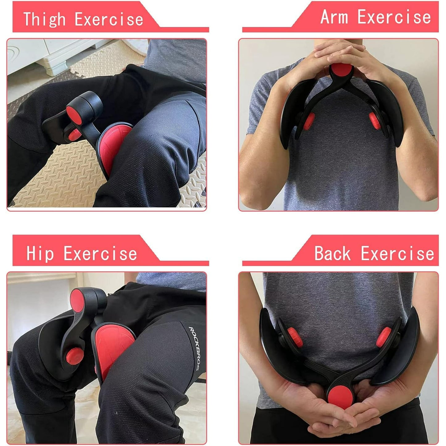 Tidymend Thigh Master Hip Trainer Kegel Exerciser, 48.5 lbs Pelvic Floor Muscle Trainer, Inner Thigh Exercise Equipment for Men Women Home Gym, Black