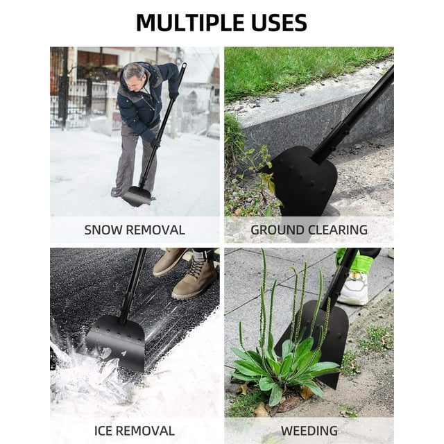 Tidymend Garden Flat Shovel, 54" Garden Cleaning Shovel, Heavy Duty Manual Weeder Metal Floor Scraper Garden Tool for Lawn Edging, Digging, Weeding, Scraping, Ice Remove