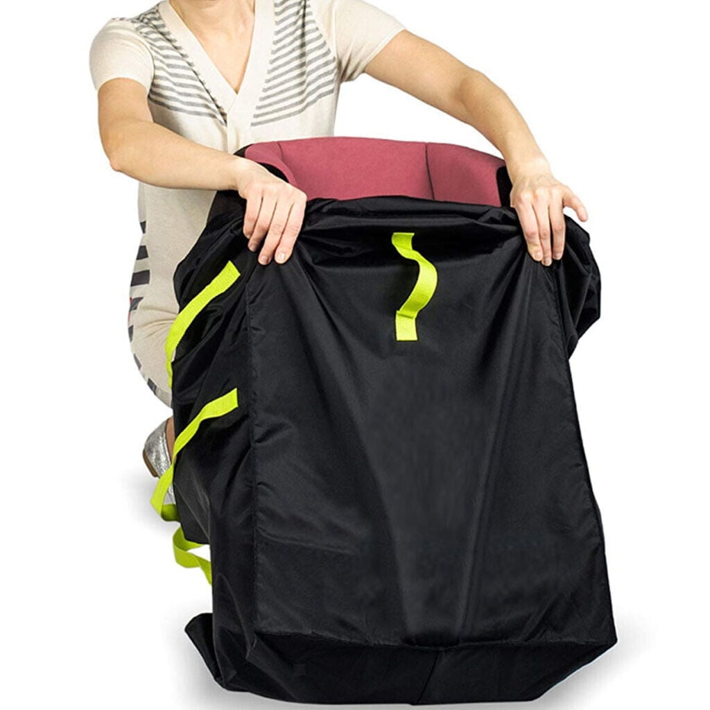 Fxidono Car Seat Travel Bag, Durable Gate Check Bag for Air Travel, Black, 1 Pack