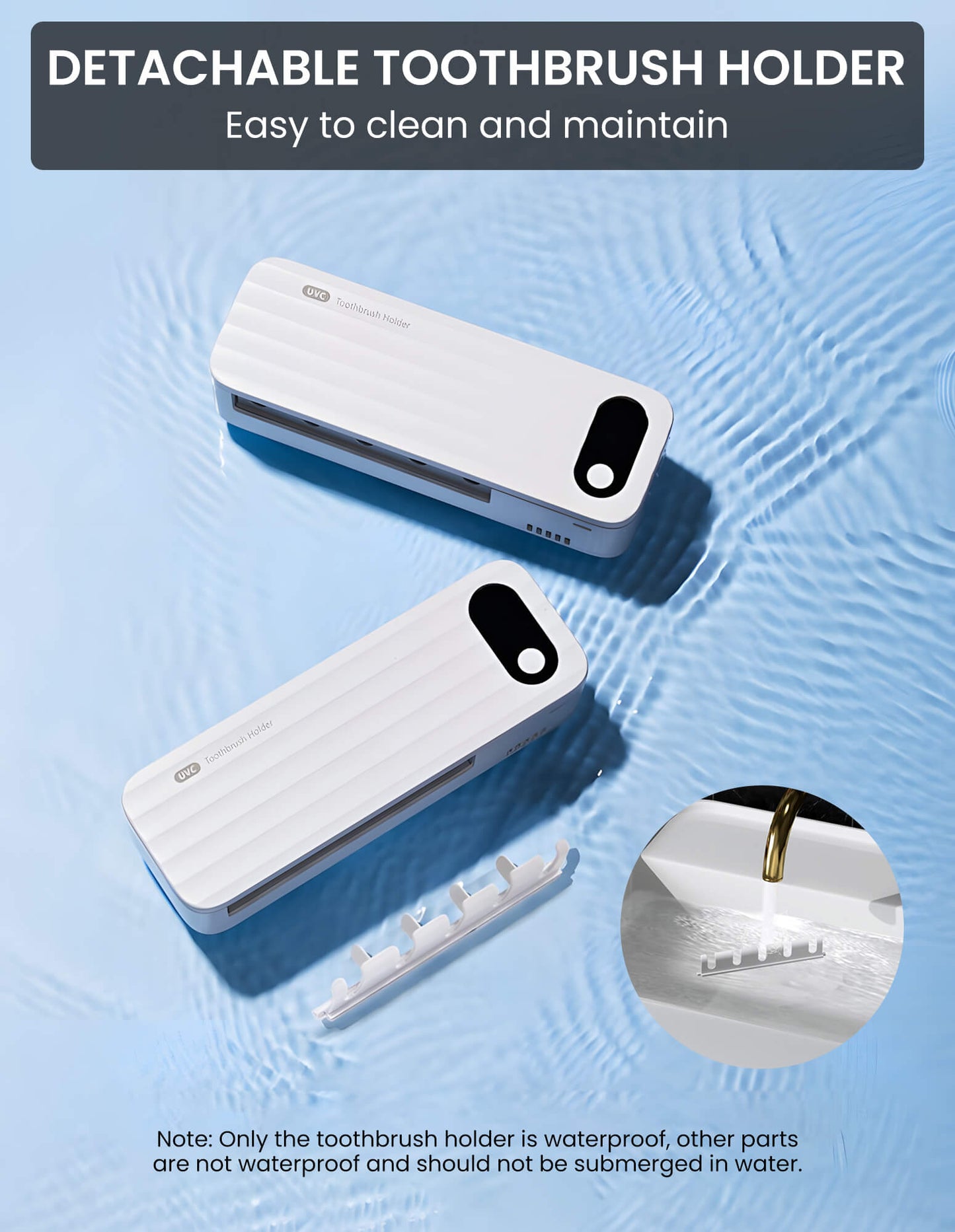 Sentryse Toothbrush Holders for Bathrooms, Electric Toothbrush Holder Wall Mounted with 5 Brush Slots Bathroom Accessories