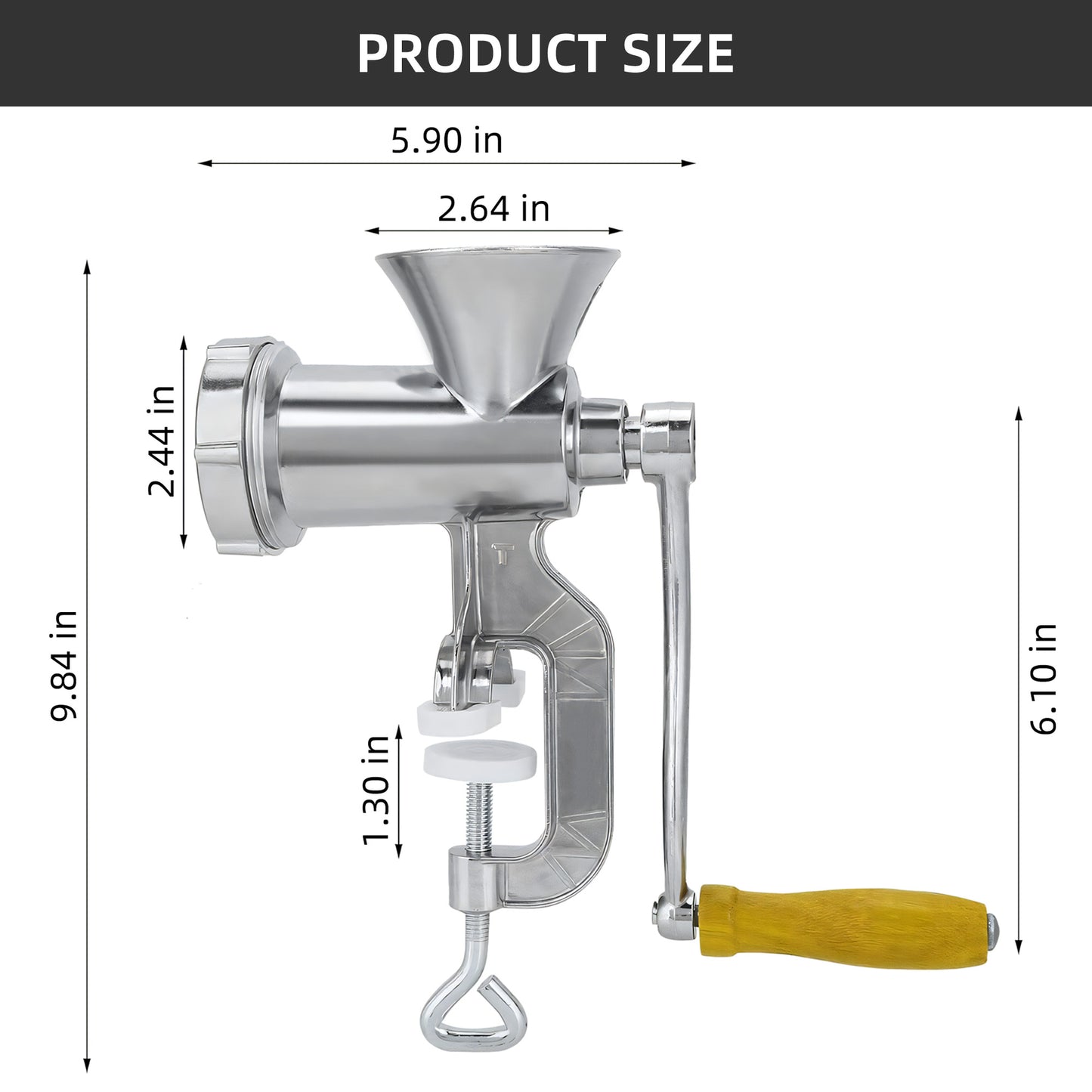 Fixdono Manual Meat Grinder, Sausage Maker Stuffer, Heavy Duty Hand Operated Mincer Food Kitchen Maker Machine