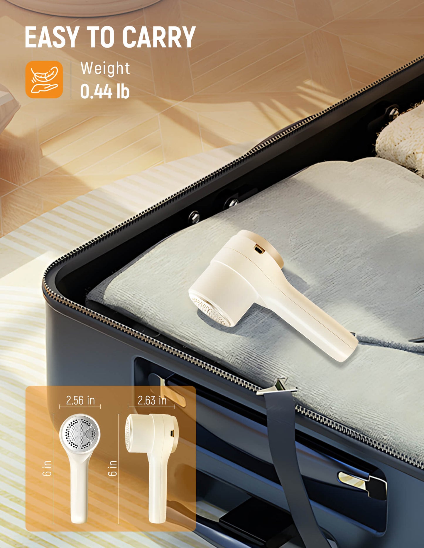Fixdono Fabric Shaver, Lint Remover Rechargeable, Electric Portable Sweater Defuzzer for Clothes