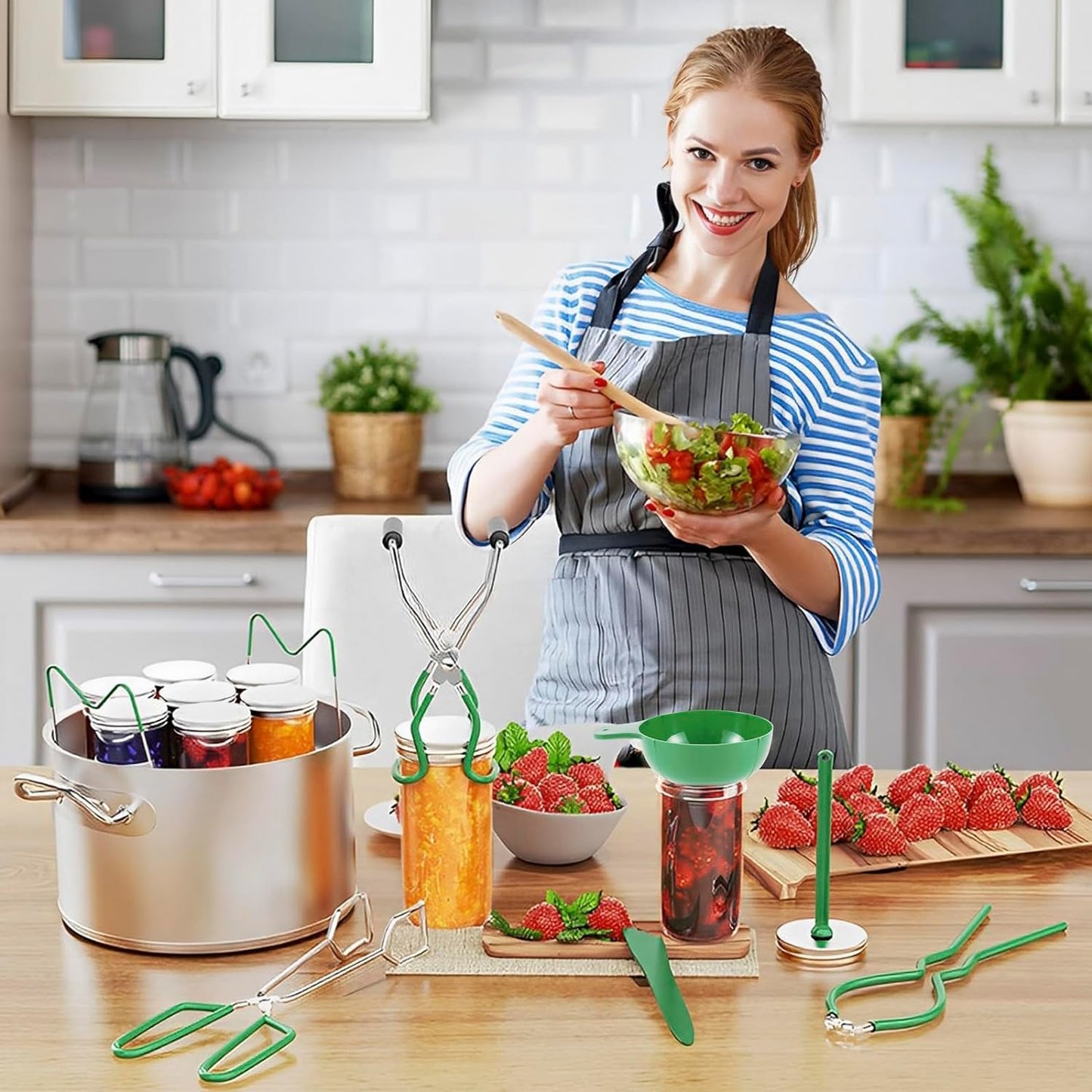 Reichtum Canning Kit, 5 Piece Canning Supplies Starter Kit, Stainless Steel Canning Set for Beginner