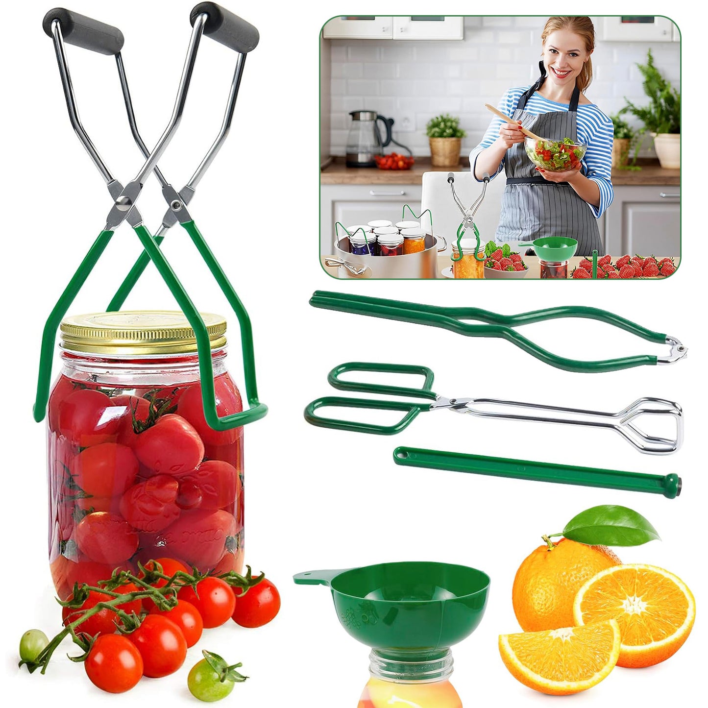 Reichtum Canning Kit, 5 Piece Canning Supplies Starter Kit, Stainless Steel Canning Set for Beginner
