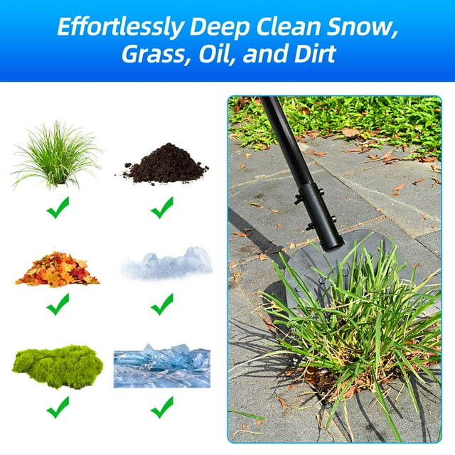 Tidymend Garden Flat Shovel, 54" Garden Cleaning Shovel, Heavy Duty Manual Weeder Metal Floor Scraper Garden Tool for Lawn Edging, Digging, Weeding, Scraping, Ice Remove