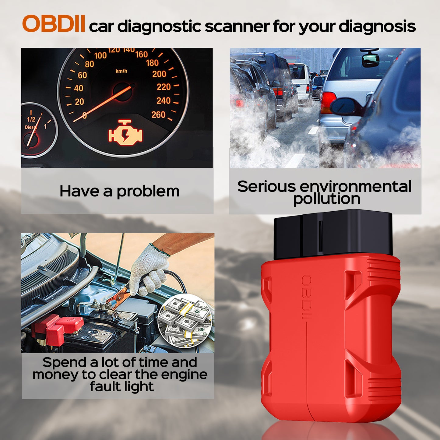 Tidymend OBD2 Scanner Bluetooth, Car Code Reader for iOS & Android, Exclusive APP & No Subscription Fee, OBDII Car Scanner Diagnostic Scan Tool