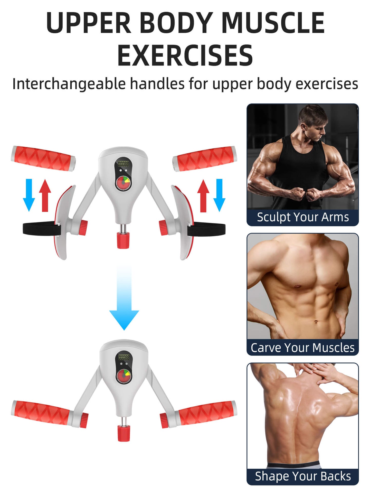 Tidymend Thigh Master 0-77 lbs Adjustable Resistance, Kegel Exerciser Pelvic Floor Muscle with Fixed Leg Straps and Replaceable Handle, Inner Thigh Exerciser for Women Men, Gray