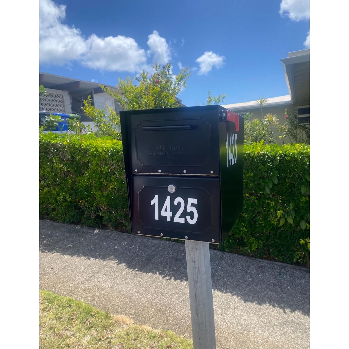 Fixdono Reflective Mailbox Numbers for Outside, 5 Sets Waterproof Mailbox Numbers Stickers for Mailbox, Door, Garbage Bins, Self Adhesive