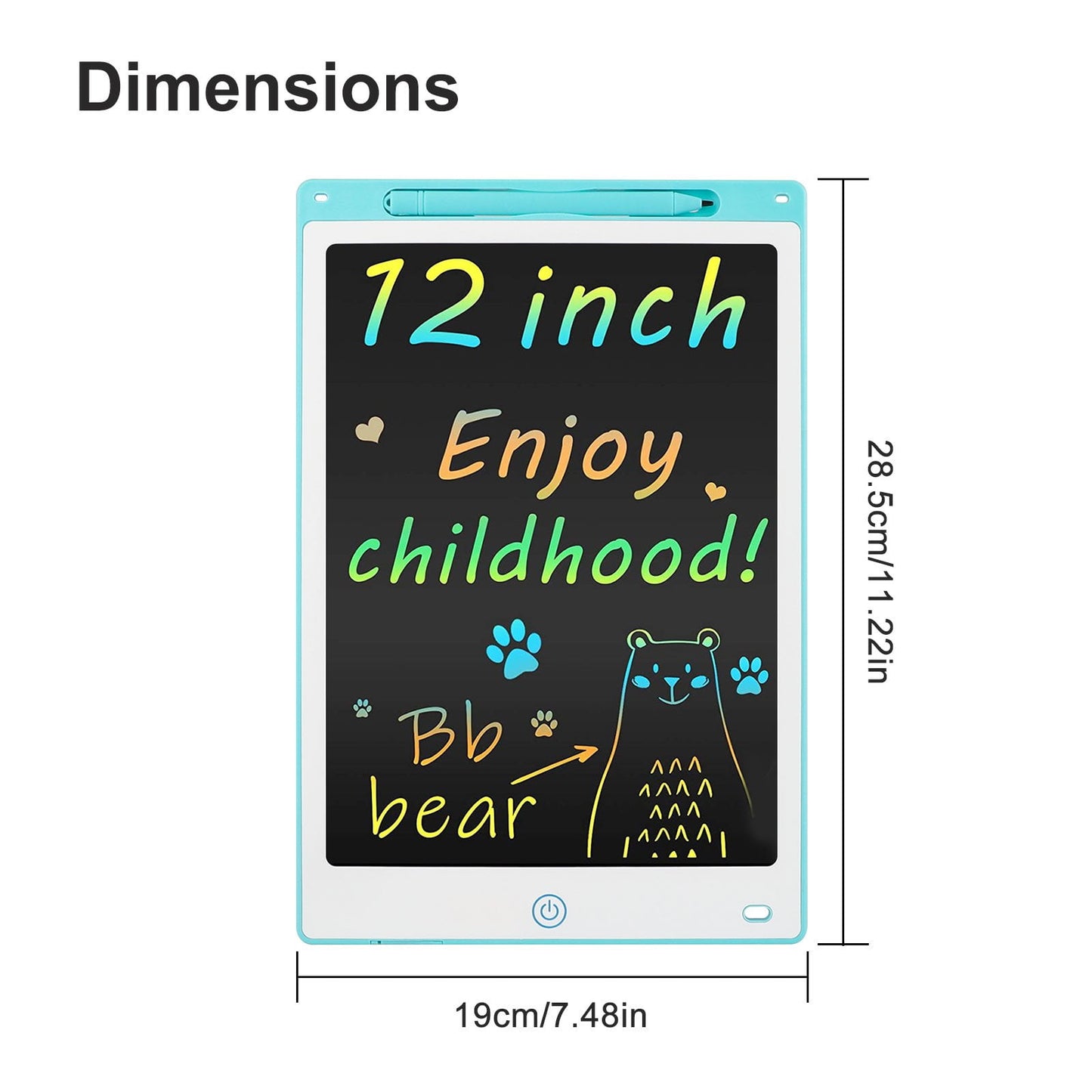 2 Pack LCD Writing Tablet, 12 Inch Colorful Doodle Board Drawing Tablet, Drawing Pad Learning Gift Creative Toy for 2-10 Year Old Girls Boys Toddlers