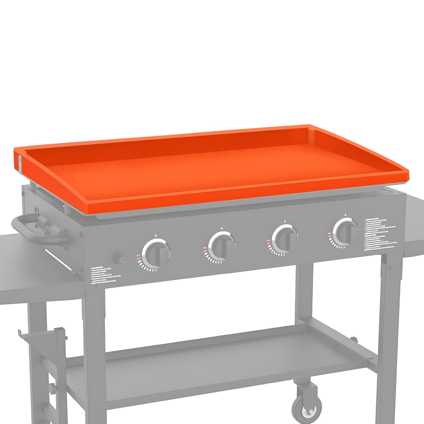 Fixdono 36" Silicone Griddle Mat for Blackstone, Full-Edge Protective, Food-Grade Silicone Griddle Cover, Orange