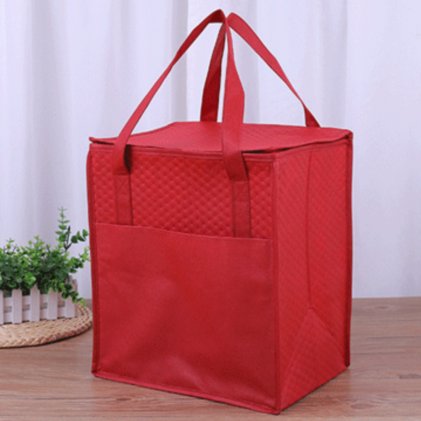 Sentryse 10-Pack Insulated Reusable Grocery Bag with Zippered Top, Large Insulated Bags, Thermal Food Storage Cooler Bag for Picnic, Travel, Groceries, Shopping