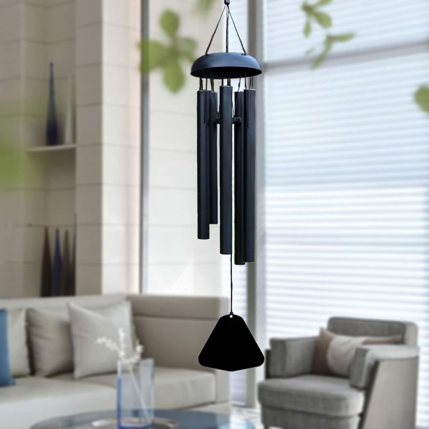 Fixdono 36” Wind Chimes for Outside, Memorial Wind Chimes with 5 Aluminum Tubes, Sympathy Gifts for Loss of Loved One, Garden, Patio, Home or Outdoor Hanging Decor