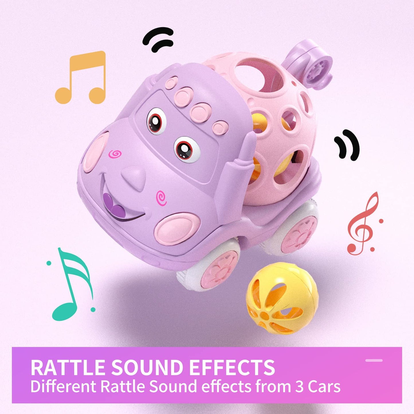 Baby Car Toys for 1-3 Year Olds, Interactive Car Baby Toys for Boys and Girls, Fun Learning Gifts for Toddlers 18 Months