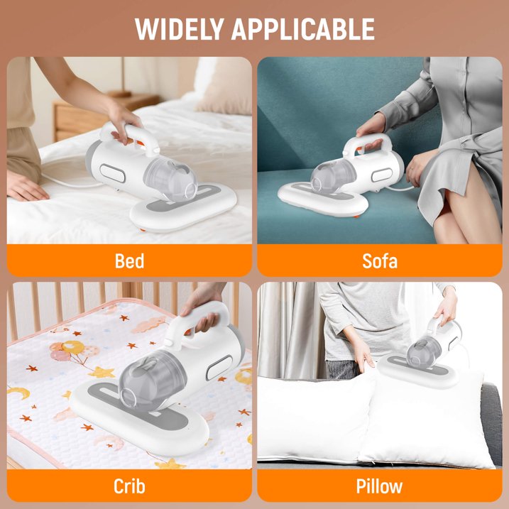 Tidymend Mattress Vacuum Cleaner, Bed Vacuum Cleaner 11Kpa Strong Suction with 253.7nm UV-C Light, Versatile Handheld Vacuums for Bed, Sofa, Couch, Pillow, 400W, Corded