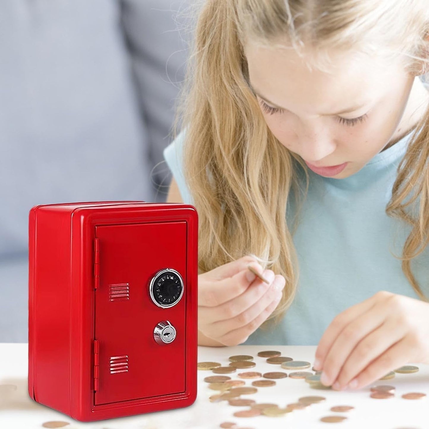 Fixdono Piggy Bank for Kids, Money Bank Toys Money Saving Box Gift for Boys Girls Ages 4+ Years