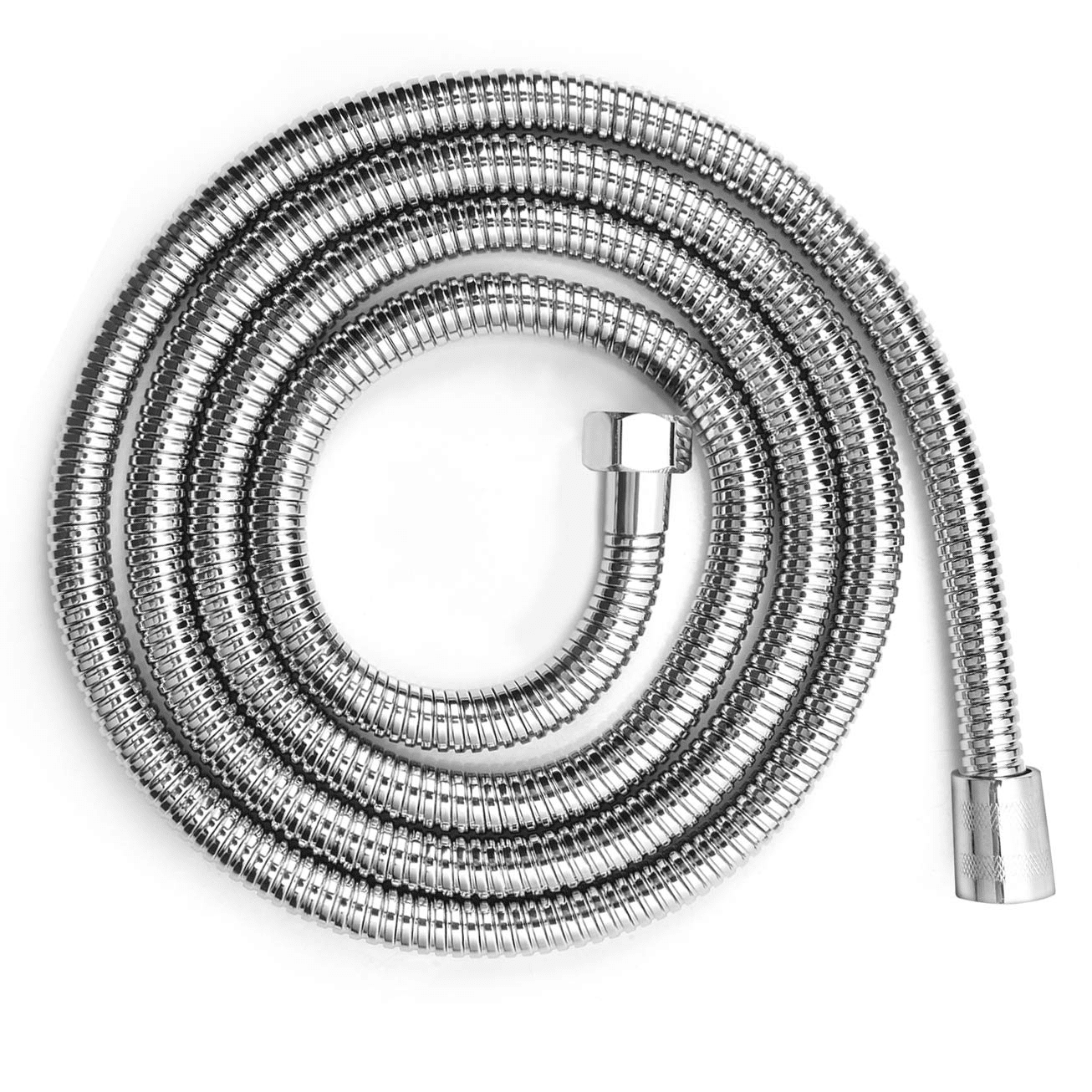 Fixdono Shower Hose Extra Long 118", Chrome Handheld Shower Head Hose with Brass Insert and Nut