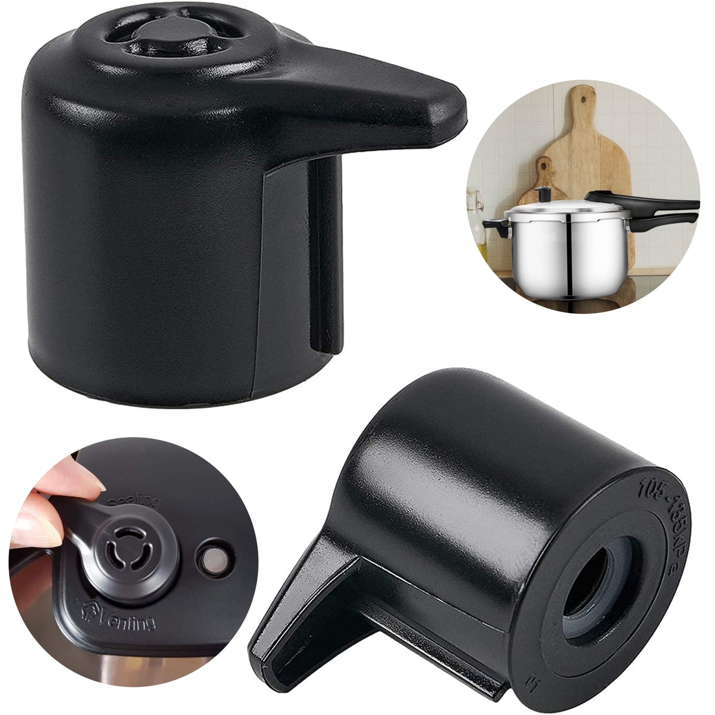1 Set Steam Release Valve, 2Pcs Instant Pot Valve for Instant Pot Duo/Duo Plus 3, 5, 6, 8 Quart, Replacement Pressure Cooker Accessories
