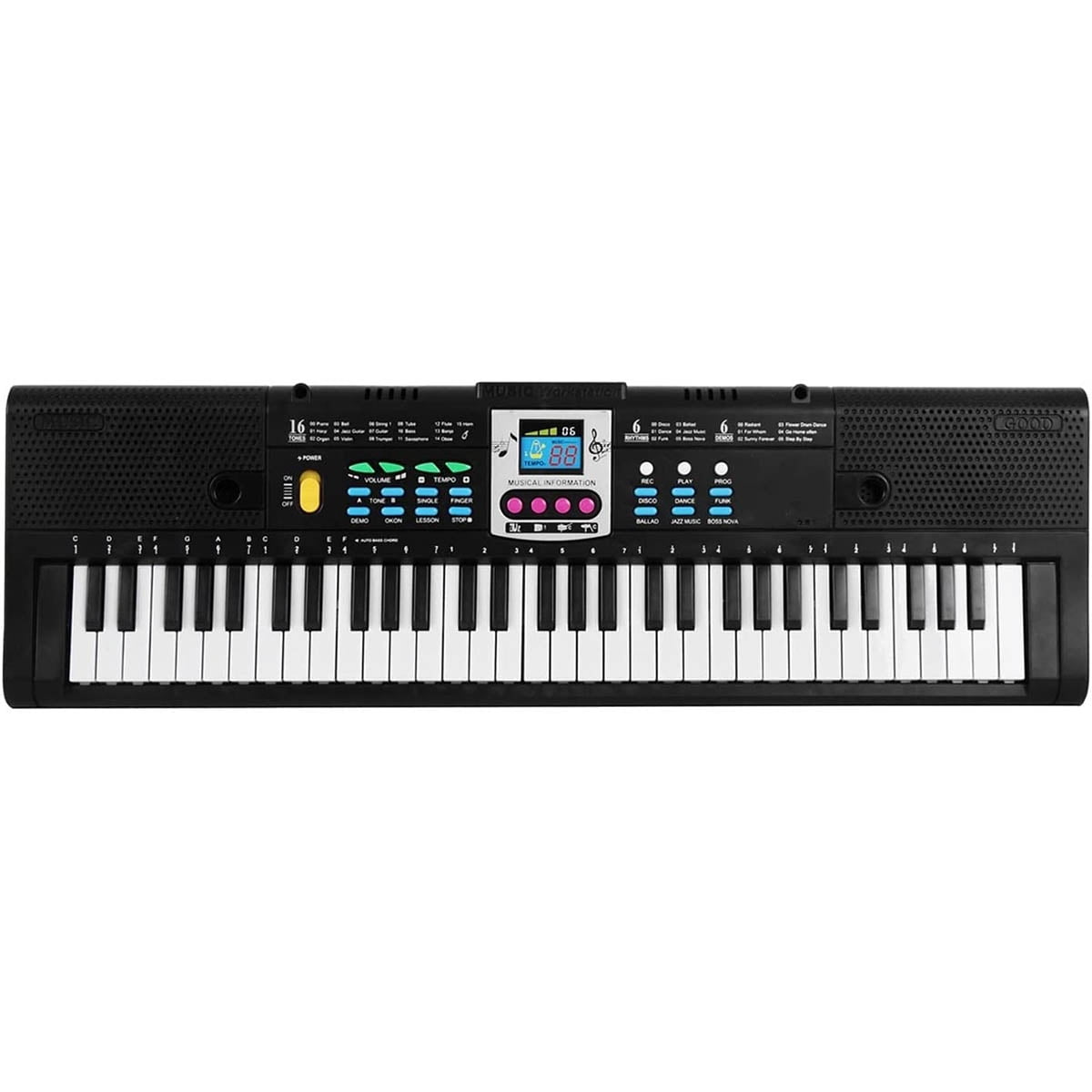 Fixdono Kids Keyboard Piano with Microphone, 61 Keys Multifunction Electric Piano Keyboard for Kids, Educational Toy Piano for 3 4 5 6 7 Year Old Boys Girls Gifts, Suitable for Children Ages 3 and Up