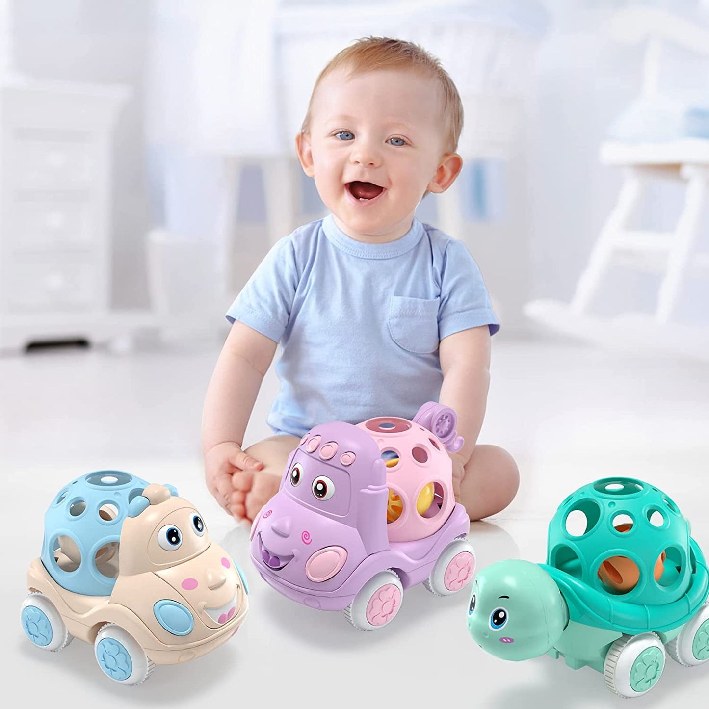 Baby Car Toys for 1-3 Year Olds, Interactive Car Baby Toys for Boys and Girls, Fun Learning Gifts for Toddlers 18 Months