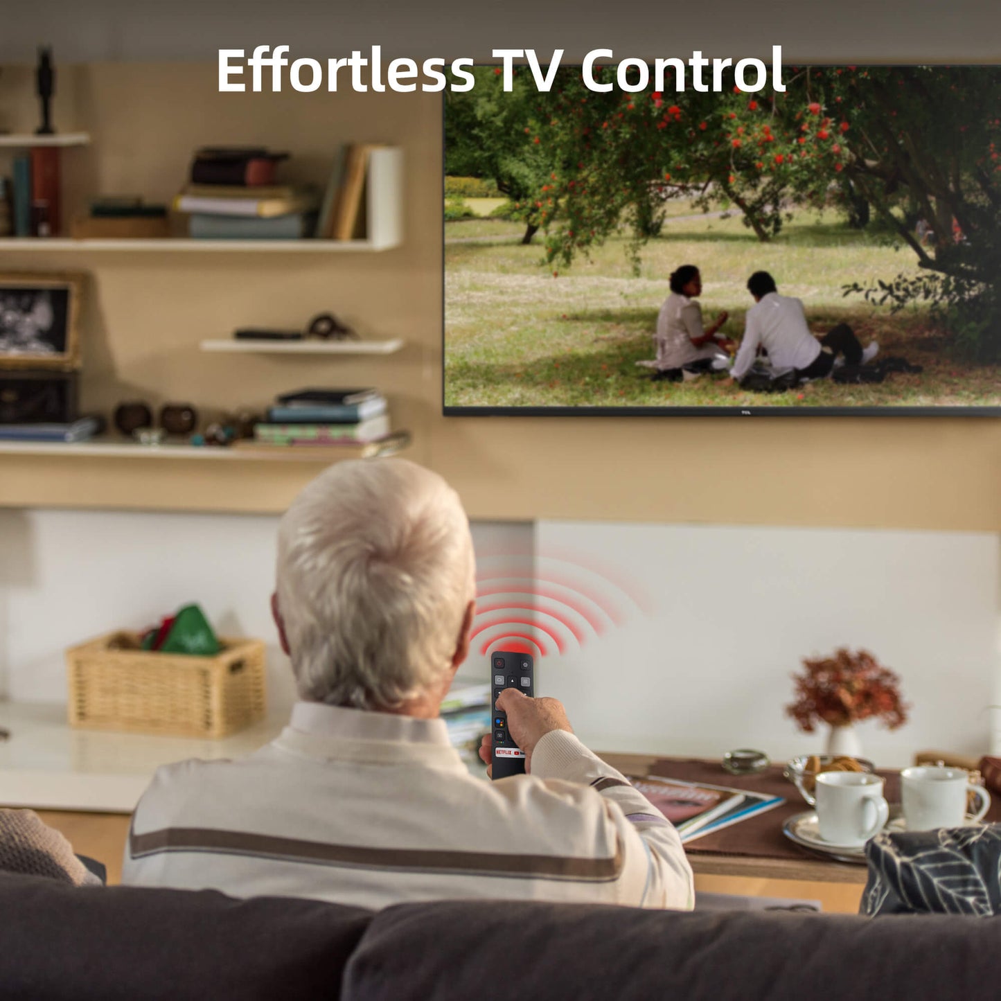 Voice Remote Control for TCL Android TV, Replacement Remote RC802V for TCL TVs with Google Voice Function, Netflix, YouTube Buttons
