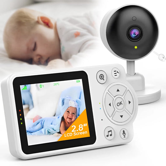 Clear Vision, Secure Sleep: 2.8 LCD Baby Monitor with Camera and Audio!