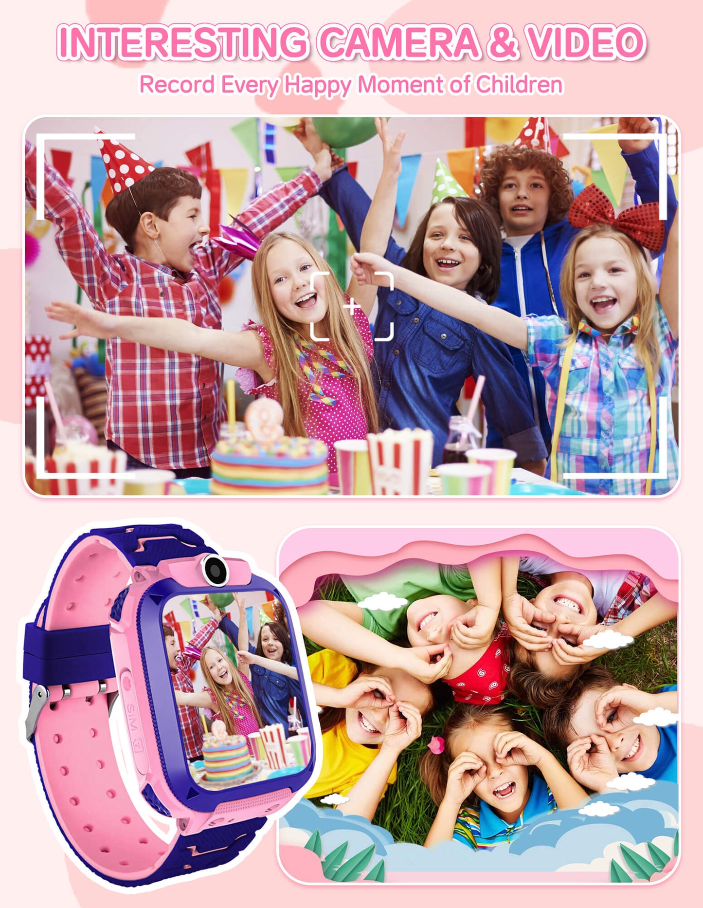 Fixdono Kids Smart Watch for Boys Girls, Kids Phone Watch for Kids Age 3-12, Birthday Christmas Gift