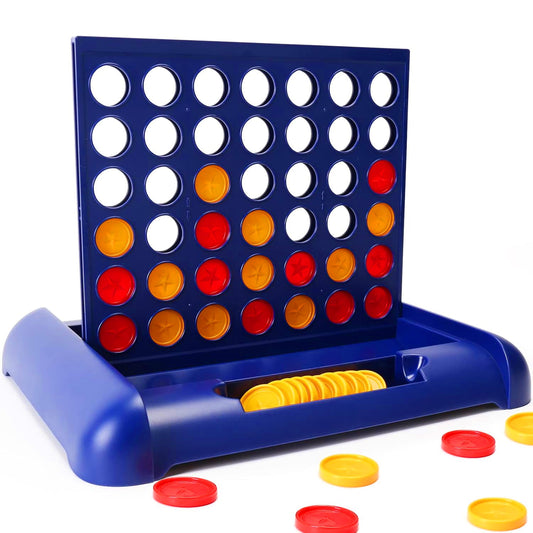 Connect of 4 in a Row, Board Games, Four in a Row Game, Recreational Puzzle Board Games for Kids and Family Ages 6 and Up, Perfect for Gifts or Toys