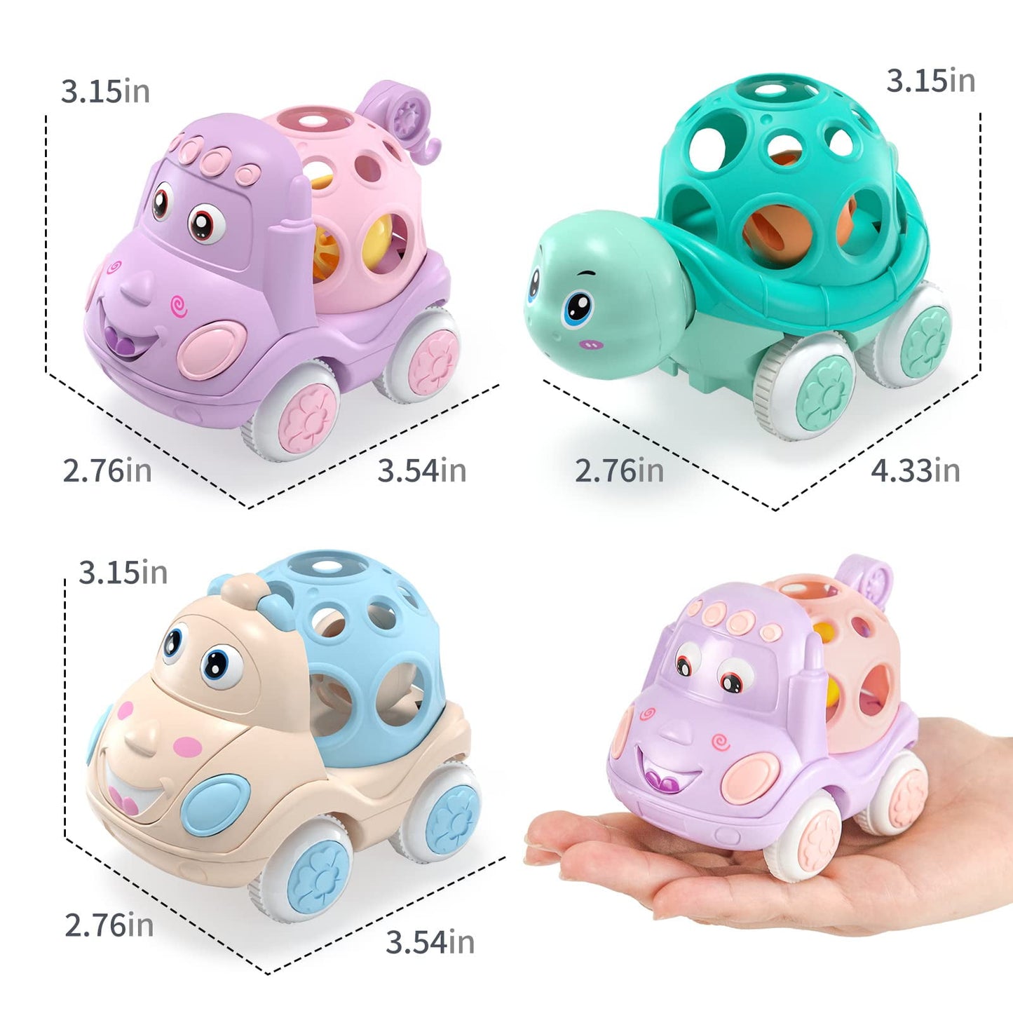 Baby Car Toys for 1-3 Year Olds, Interactive Car Baby Toys for Boys and Girls, Fun Learning Gifts for Toddlers 18 Months