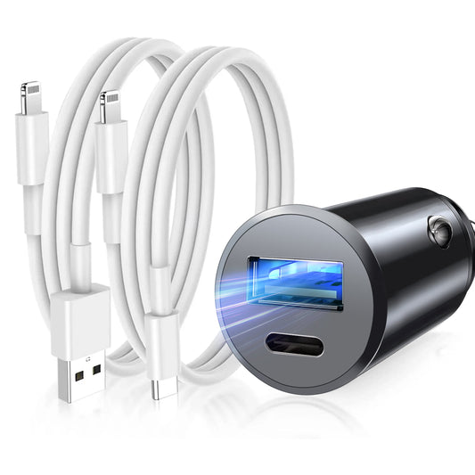 Fixdono Compatible with iPhone Fast Car Charger, 20W Car Charging Adapter for iPhone, Black