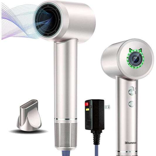 Hair Dryer, Blunova High-Speed Ionic Lightweight Blow Dryer, High Volume Air for Rapid Drying