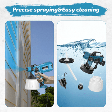 Paint Sprayer, 800 Watts Electric Spray Paint Gun for Furniture Home Interior House, Blue