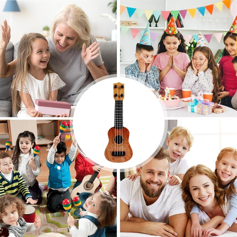 Fixdono Kids Toy Ukulele Guitar, Classical 10 inch 4 String Mini Children Guitar, Educational Musical Instrument Toy for Toddlers and Preschoolers