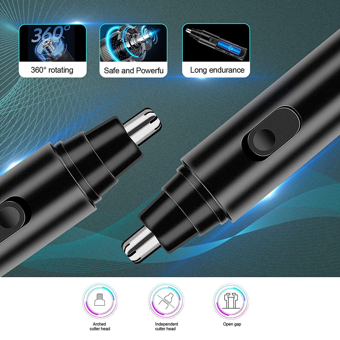 Fixdono Nose Hair Trimmer, Rechargeable Nose Ear Eyebrow Beard Facial Hair Trimmer for Men Women