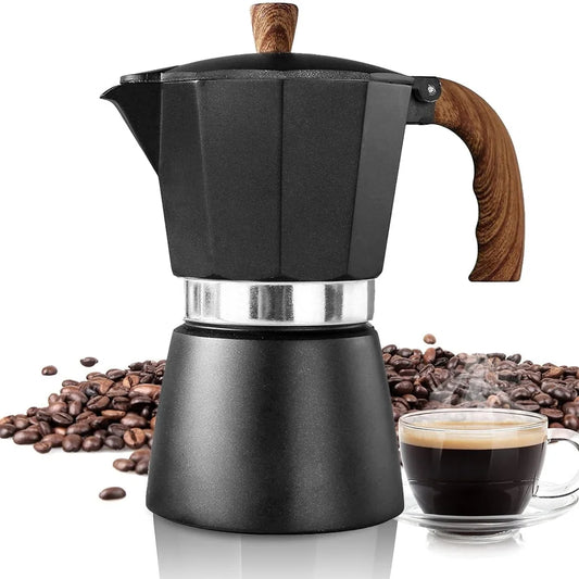Italian Espresso Bliss: 10oz Moka Pot for Authentic Coffee Lovers!